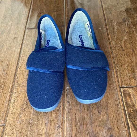 CosyFeet Richie Single Slipper Navy Women's Size 6 Extra Roomy - Picture 3 of 8